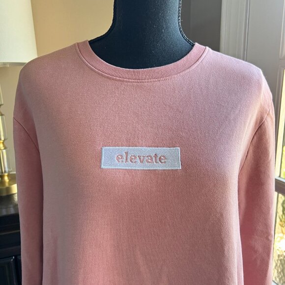 Pink Sweatshirt Elevate Size Large San Francisco Work Shirt Brand 0289 - Picture 4 of 9